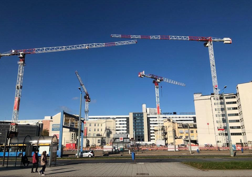 Die Baustelle eins energie in Sachsen weitet sich aus
